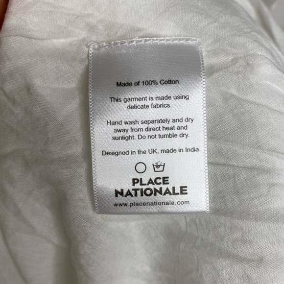 Place Nationale La Vernette Strappy White Bridal Sun Mini Dress NWT - Picture 12 of 16